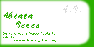 abiata veres business card